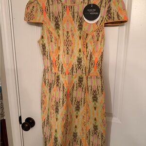 Finders Keepers Vibrant Orange and Yellow Mini Dress